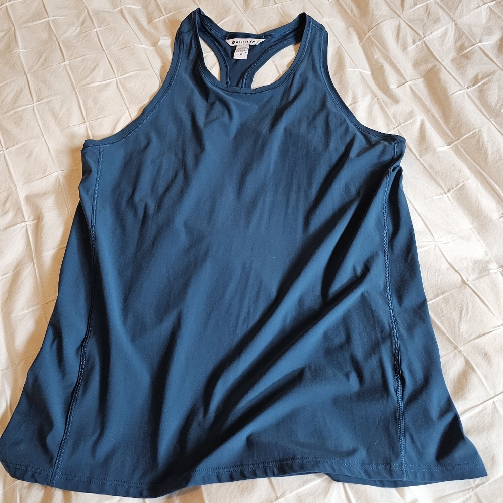 Athleta Teal Racerback Tank Top Size Medium